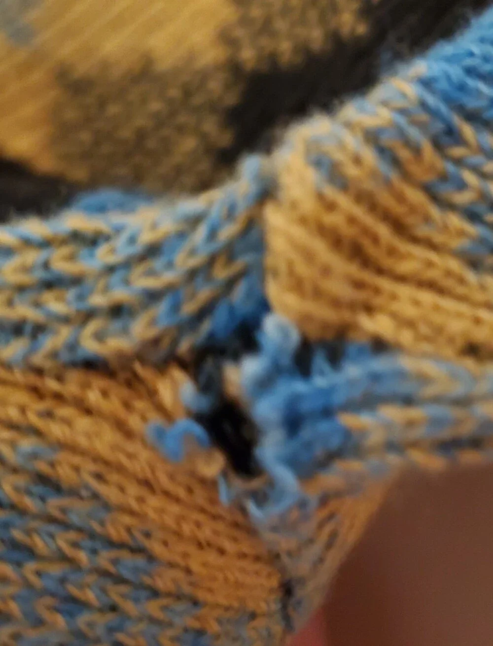 Ken Argyle V-Neck Sweater - Blue & Gold& Black